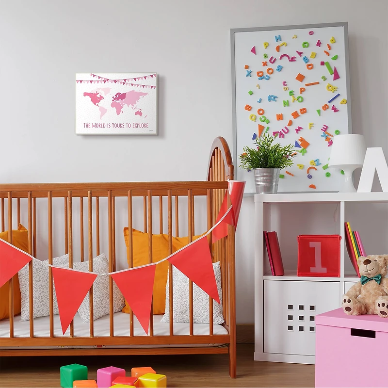 Stupell Industries World Is Yours to Explore World Map Wall Art