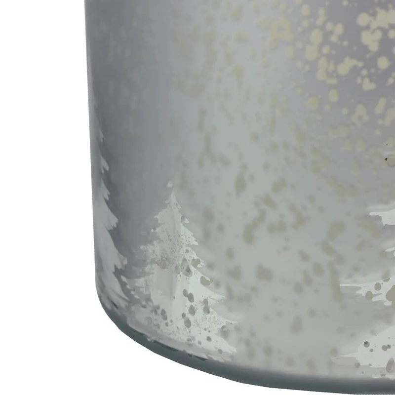 8" Reindeer & Tree Silhouette Pillar Candle Holder with Handle