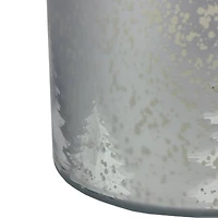 8" Reindeer & Tree Silhouette Pillar Candle Holder with Handle