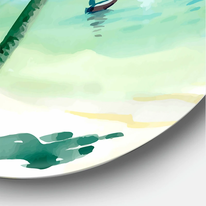 Designart - Summer Beach With Palm Trees