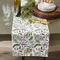 DII® 72" Holiday Sprigs Printed Table Runner