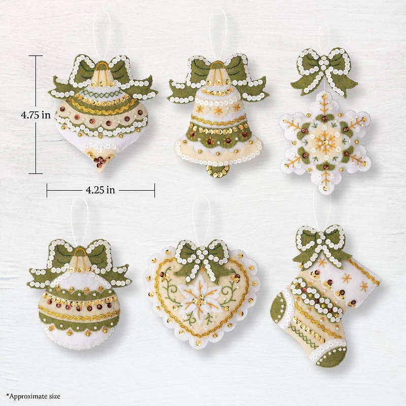 Bucilla® Holiday Glitz Felt Ornament Kit