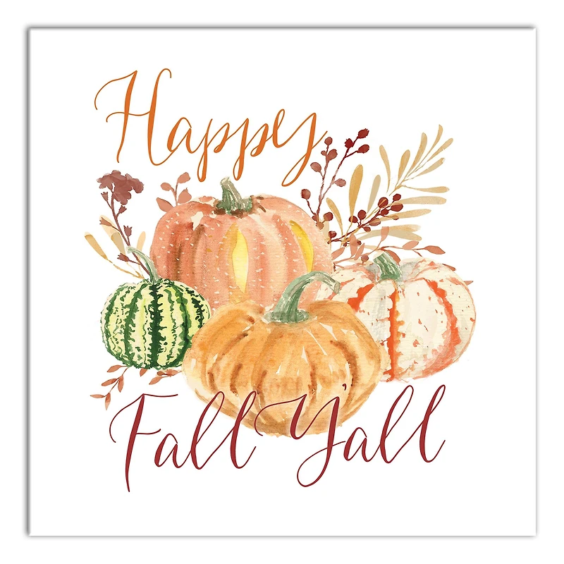 Happy Fall Y'all Canvas Wall Art