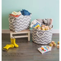 Medium Chevron Polyester Rectangle Bin