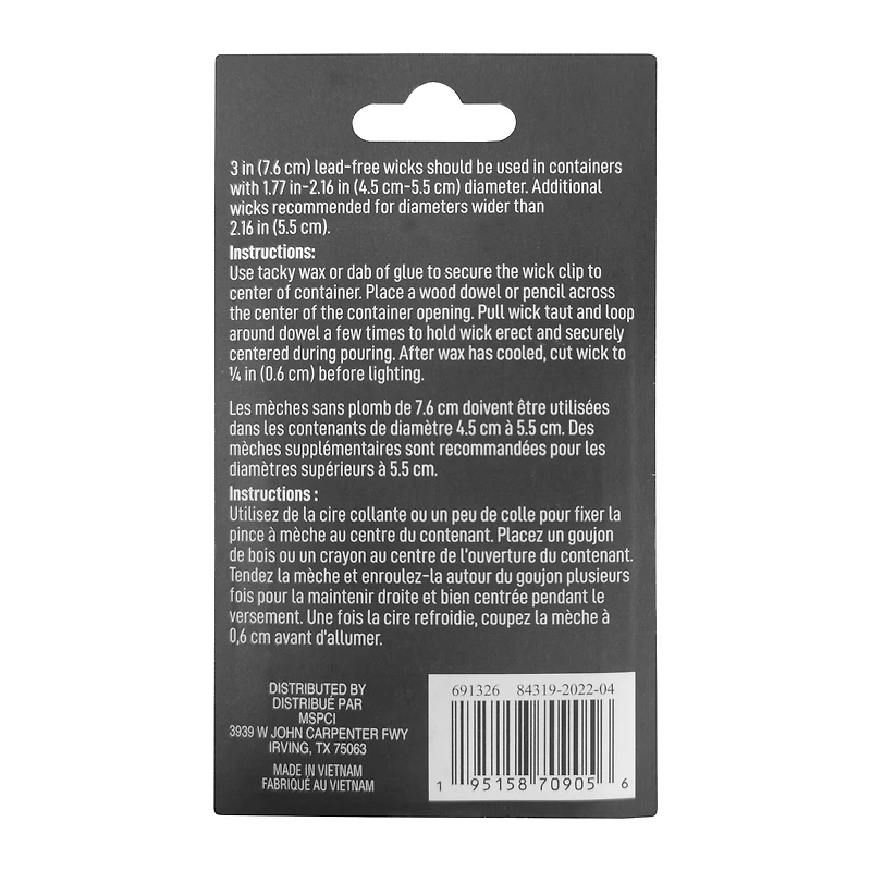 Pre-Waxed Candle Wicks & Clips by Make Market®