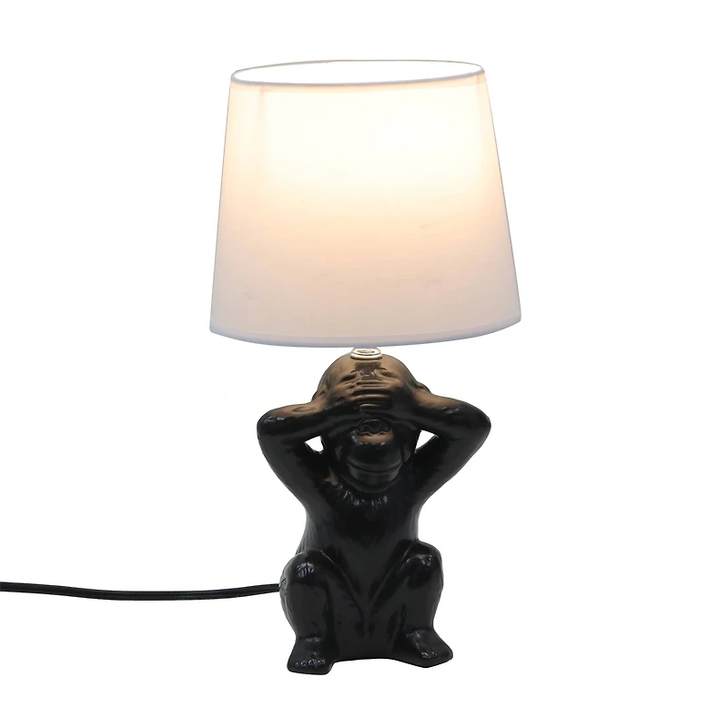 15.25" Black Monkey Tabletop Lamp by Ashland®
