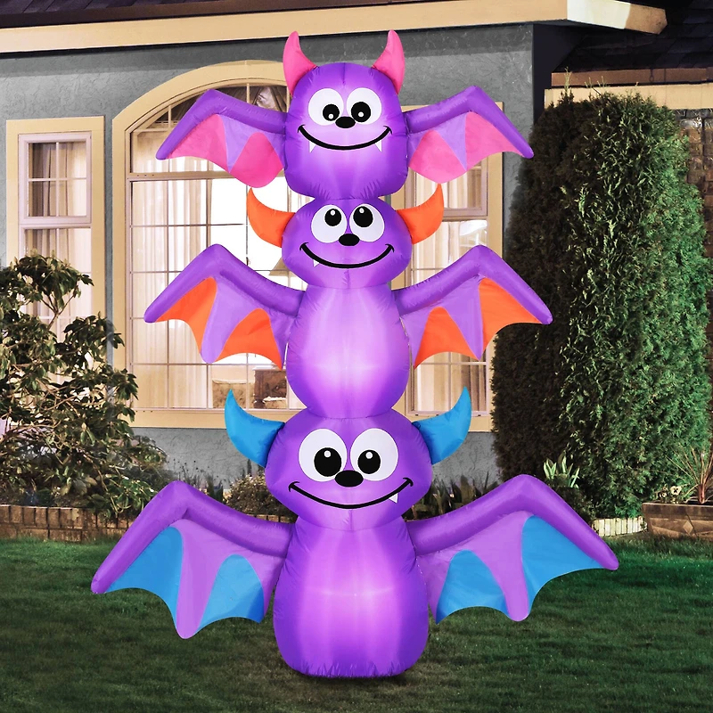 6ft. Airflowz Inflatable Halloween Bat Stack