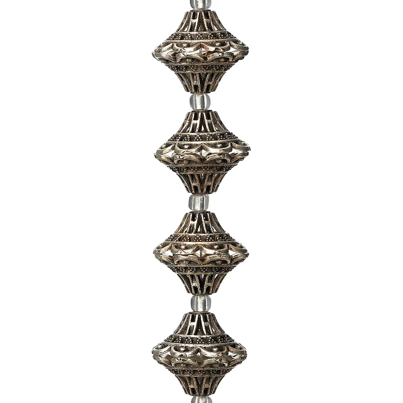 Silver Metal Cap-shaped Beads, 18mm by Bead Landing™