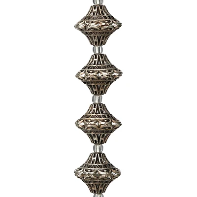 Silver Metal Cap-shaped Beads, 18mm by Bead Landing™