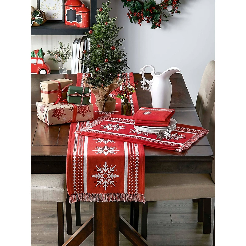DII® Nordic Snowflake Embroidered Napkin Set, 4ct.