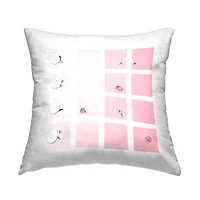 Stupell Industries Tropical Pastel Pink Summer Geometric Pools Throw Pillow, 18" x 18"