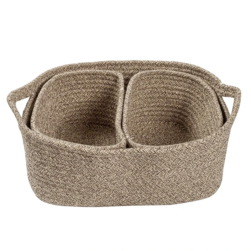 Honey Can Do Champagne Nested Linen Basket Set