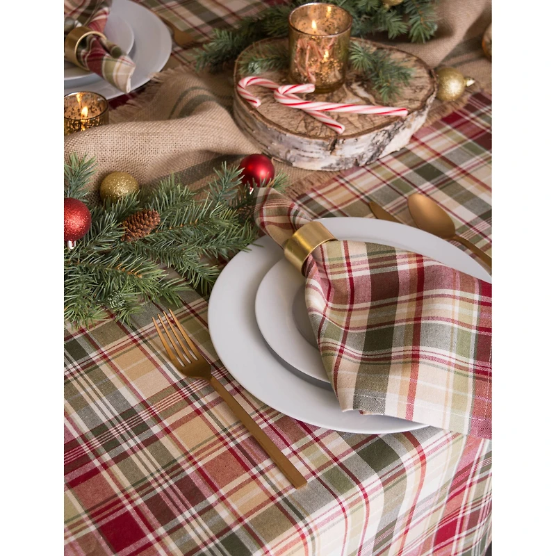 DII® 104" Give Thanks Plaid Tablecloth