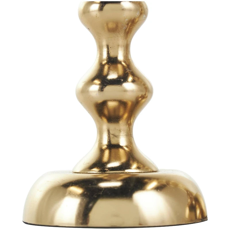 Contemporary Aluminum Taper Candle Holder Set