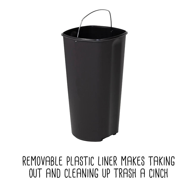 30L Soft-Close Stainless Steel Step Trash Can With Lid