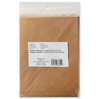 6 Packs: 50 ct. (300 total) 5" x 7" Kraft Flat Cards & Envelopes by Recollections™