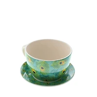 4.5'' Peacock Feather Teacup Planter