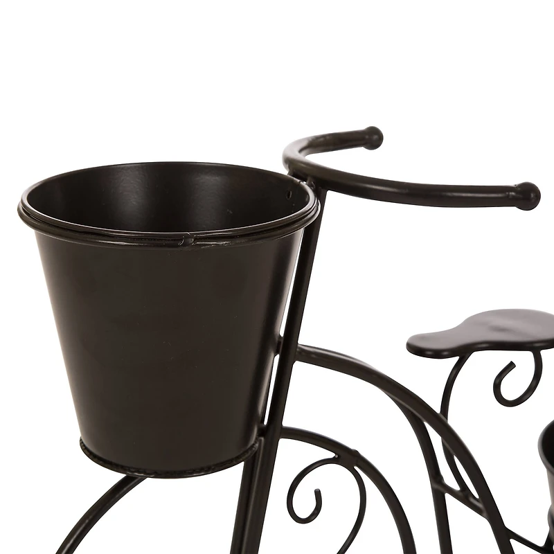 Glitzhome® 20.75" Black Metal Bicycle Planter