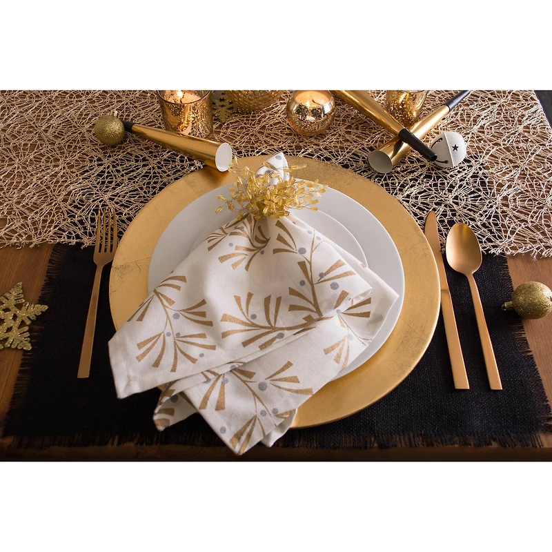 DII® Gold Beaded Burst Napkin Rings, 6ct.