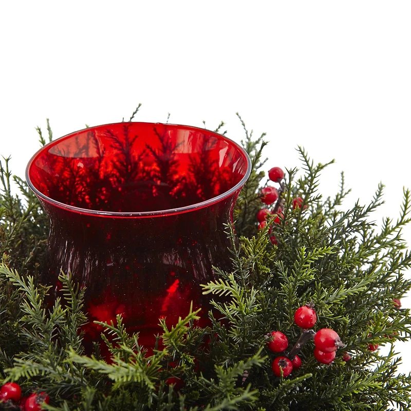 6.5" Cedar Berry Candelabrum