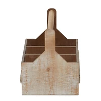 Brown Wood Boho Style Bottle Holder