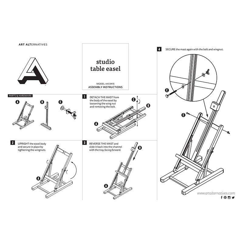 Art Alternatives Studio Tabletop Easel