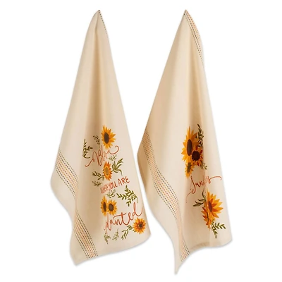 DII® Sunny Sunflowers Dishtowel Set