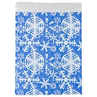 JAM Paper Blue & White Snowflakes Open End Catalog Premium Foil Envelopes
