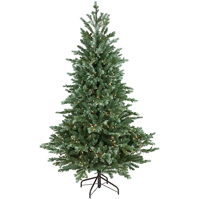 6ft. Pre-Lit Blue Spruce Medium Artificial Christmas Tree, Clear Lights