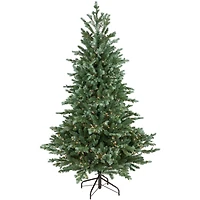 6ft. Pre-Lit Blue Spruce Medium Artificial Christmas Tree, Clear Lights