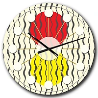 Designart 'Wave Pattern Mid-Century Modern Wall Clock