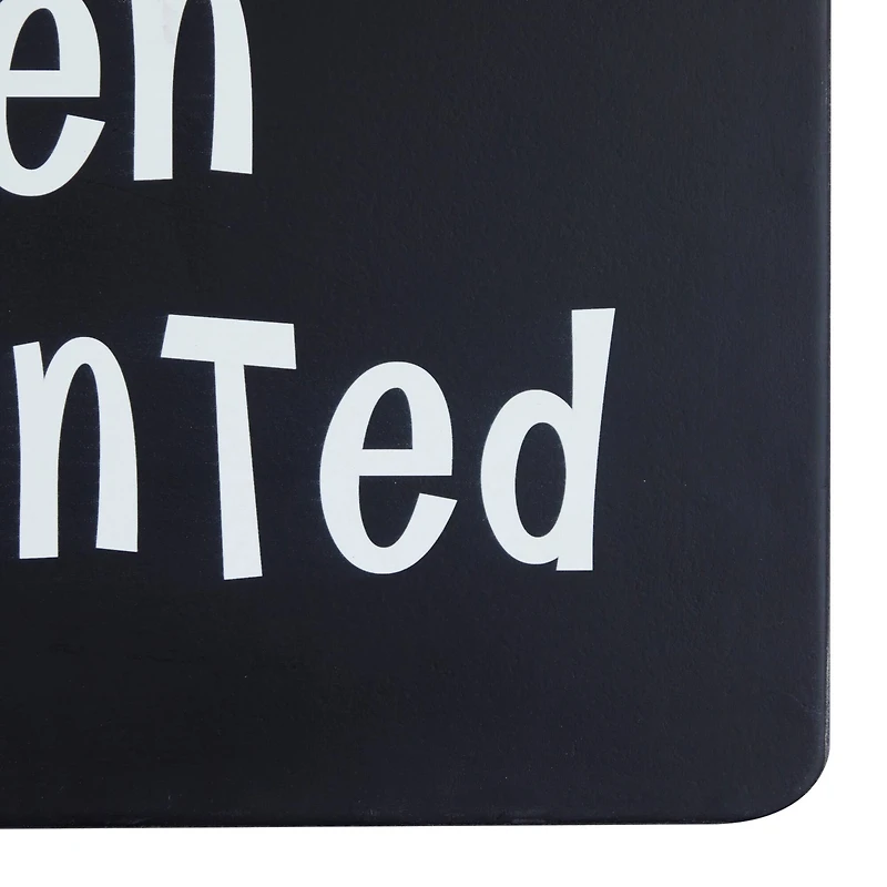 Black MDF Modern Farmhouse Wall Decor, 10" x 24" x 1"