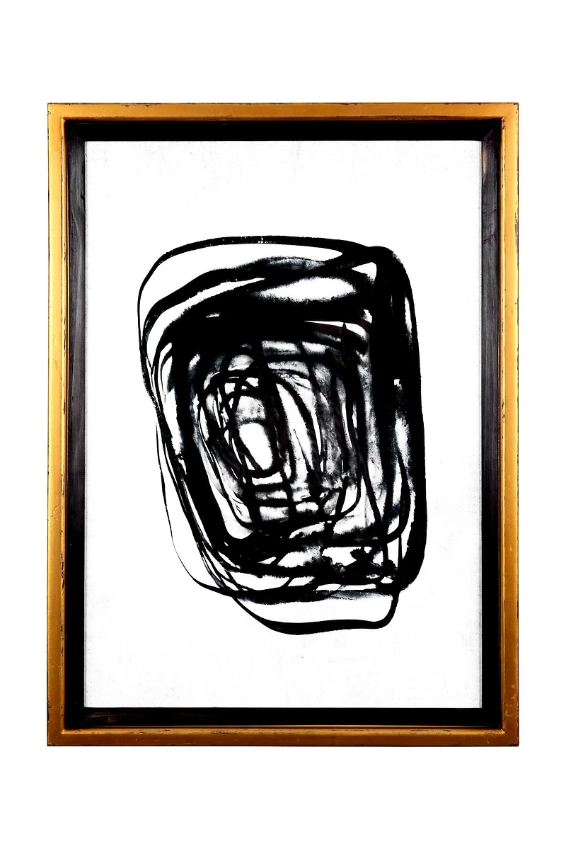 Hello Honey® Black and White Abstract Wood Framed Wall Décor Set