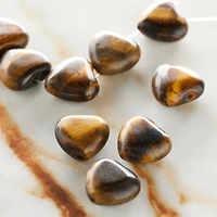 12 Packs: 9 ct. (108 total) Brown Tiger's Eye Heart Semi-Precious Beads, 12mm by Bead Landing™