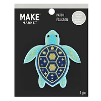 Iron-On & Adhesive Blue Turtle Embroidered Patch by Make Market®