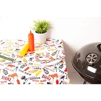 DII® 120" BBQ Fun Print Outdoor Tablecloth with Zipper