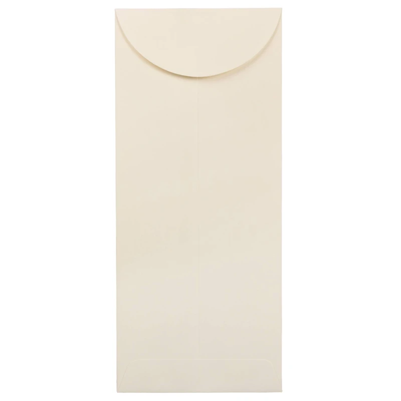 JAM Paper 4.75" x 11" Natural White Wove Business Strathmore Envelopes, 50ct.