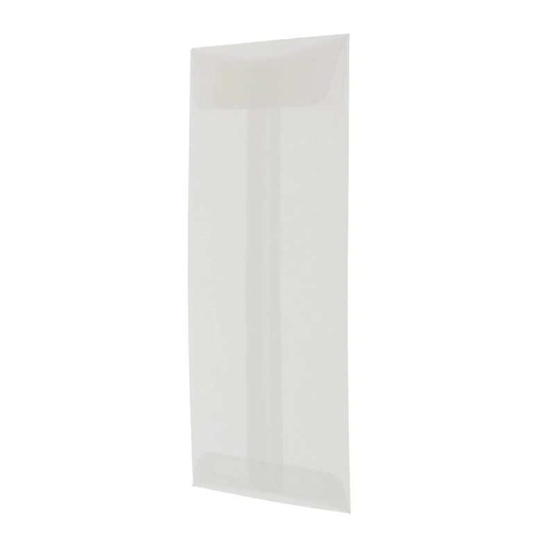JAM Paper 5" x 11.5" Translucent Clear Vellum Envelopes, 25ct.