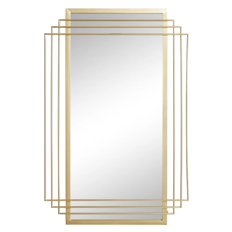 CosmoLiving by Cosmopolitan Gold Glam Metal Wall Mirror