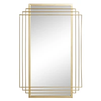 CosmoLiving by Cosmopolitan Gold Glam Metal Wall Mirror