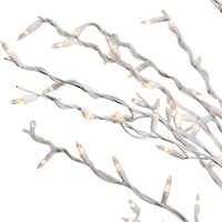 6ft. Pre-Lit White Cascade Twig Artificial Christmas Tree, Clear Lights