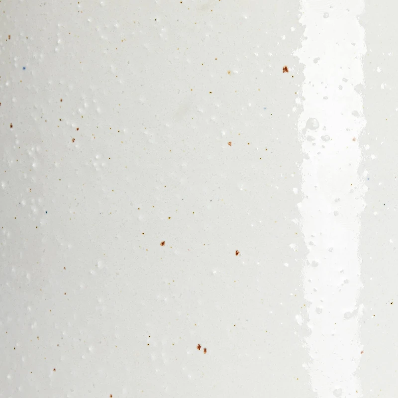 Hello Honey® 8" White Stoneware Flower Pot with Black Metal Stand