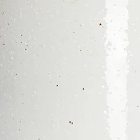 Hello Honey® 8" White Stoneware Flower Pot with Black Metal Stand