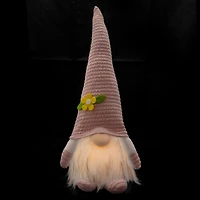 12" Lighted Spring Gnome with Flower Hat