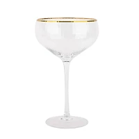 11oz. Clear Coupe Glasses with Gold Rim, 2ct. by Celebrate It™
