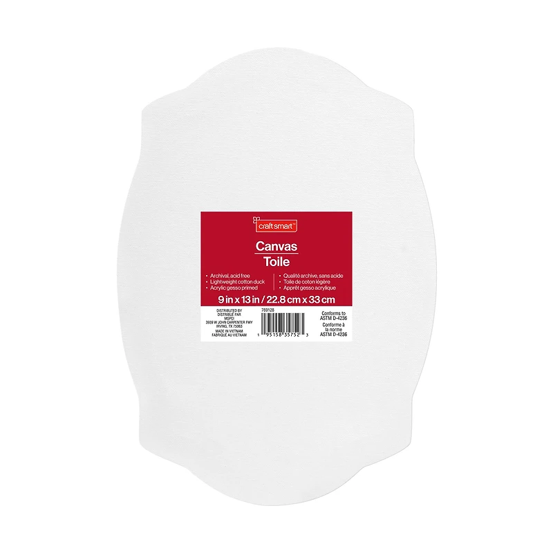 9" x 13" Antique Oval Cotton Duck Canvas by Craft Smart™