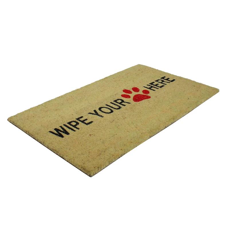 Paw Print Wipe Your Paw Here Doormat