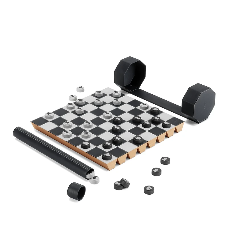 Umbra Black Rolz Chess/Checkers Set