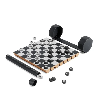 Umbra Black Rolz Chess/Checkers Set