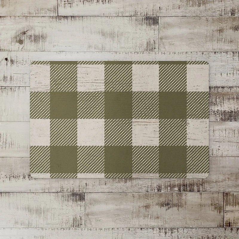 Green Buffalo Check Floor Mat
